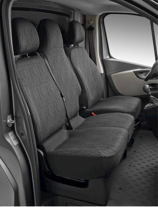 Pièce d'origine Housses de siège Anquila Black pour Renault Trafic III Opel Vivaro B 8201409819