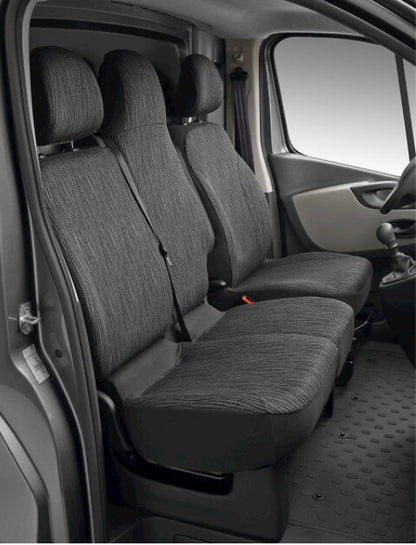 Pièce d'origine Housses de siège Anquila Black pour Renault Trafic III Opel Vivaro B 8201409819