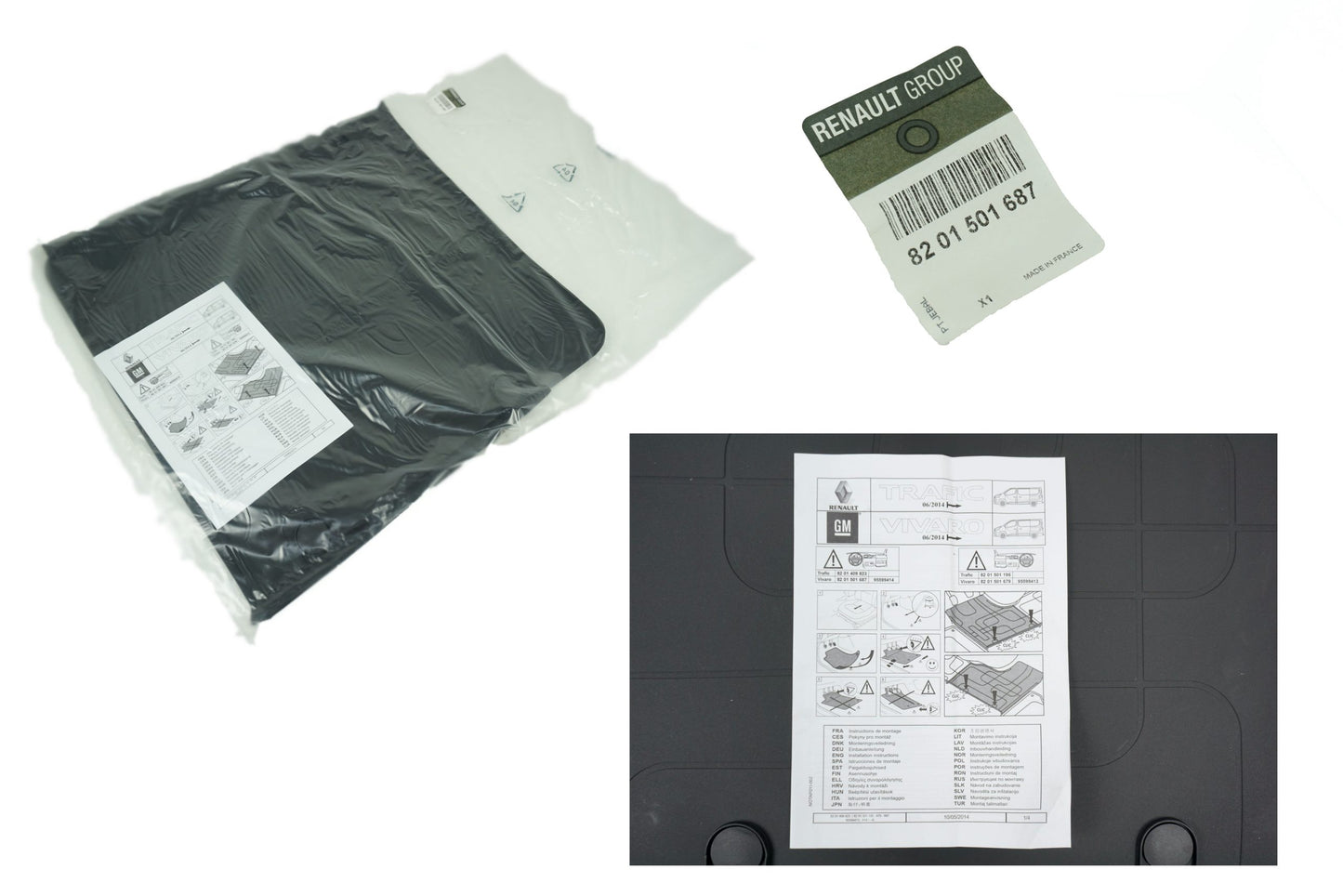 Pièce d'origine Tapis de sol en caoutchouc pour Opel Vivaro B 95599414
