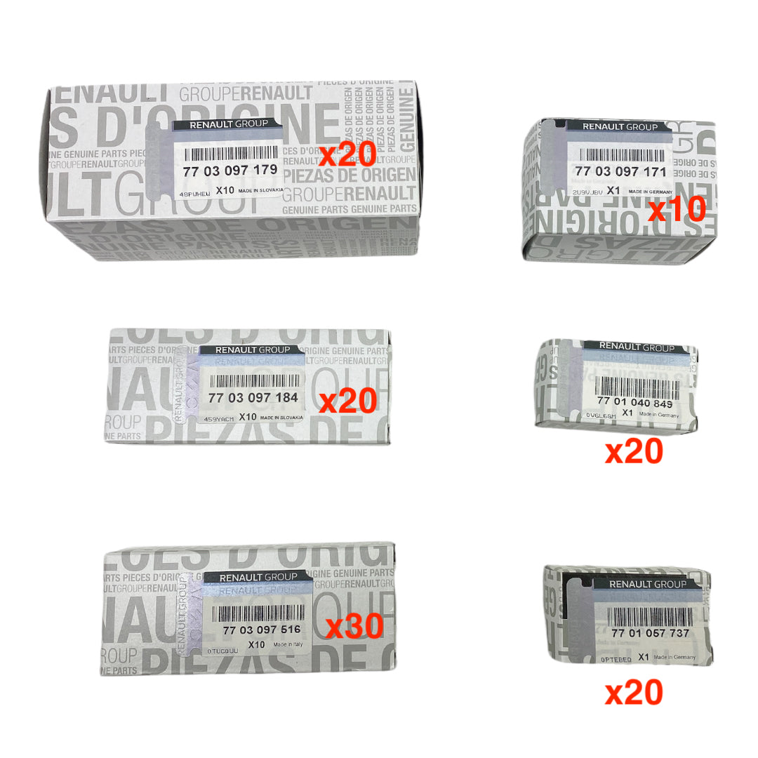 Original AMPOULES KIT 120 pièces RENAULT 7711429924