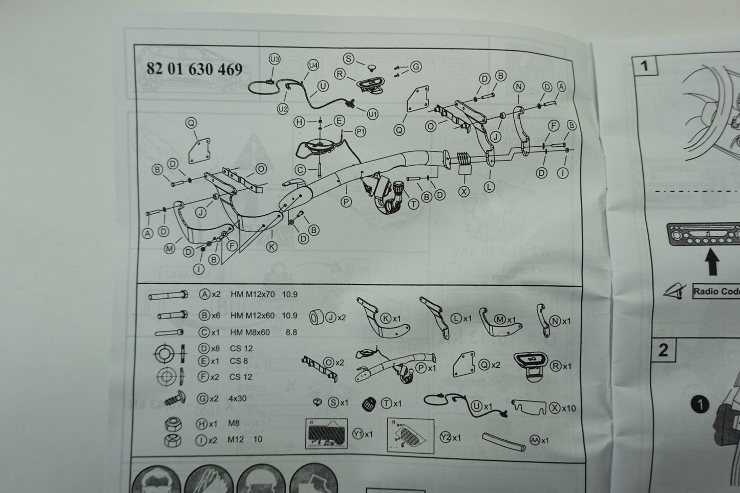 Pièce d'origine Attelage rabattable pour Renault Scenic IV 8201630469