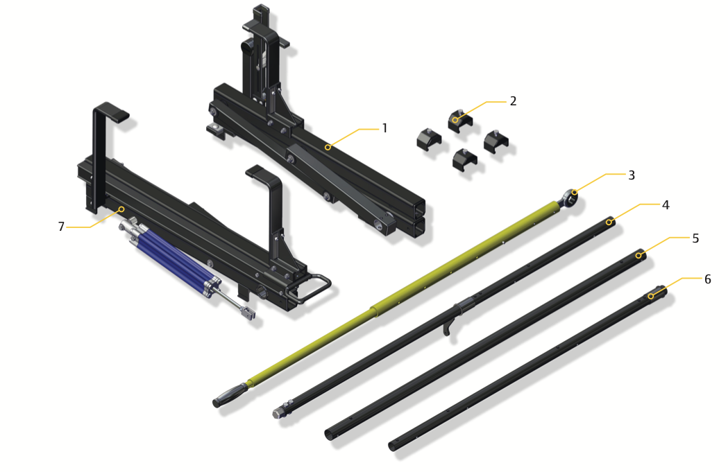Pièce d'origine Porte-échelle pivotant sur galerie de toit pour Renault Master III 7711785884