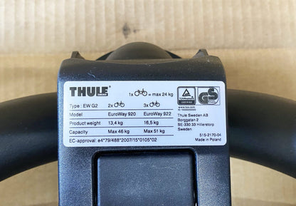 Pièce d'origine Porte-vélos Thule EuroWay 922 pour Renault 7711577332