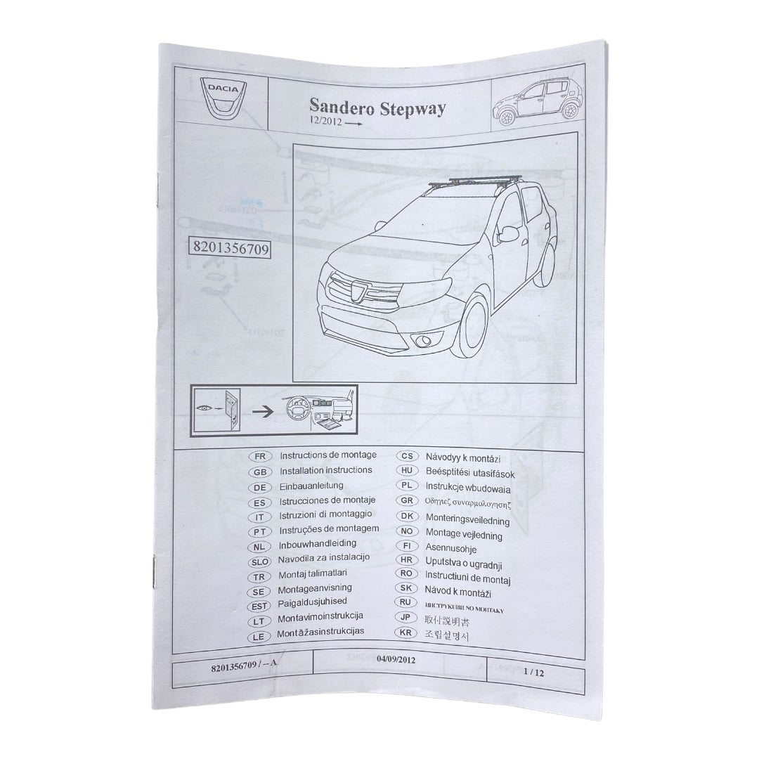 Pièce d'origine Barres de toit pour Dacia Sandero II 8201356709