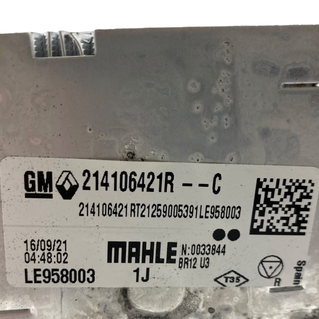 Pièce d'origine Échangeur d'air de suralimentation pour Dacia 214106421R