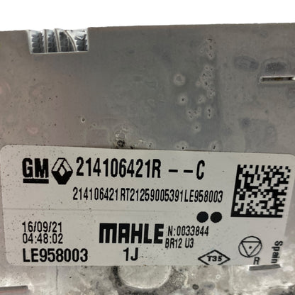Pièce d'origine Échangeur d'air de suralimentation pour Dacia 214106421R