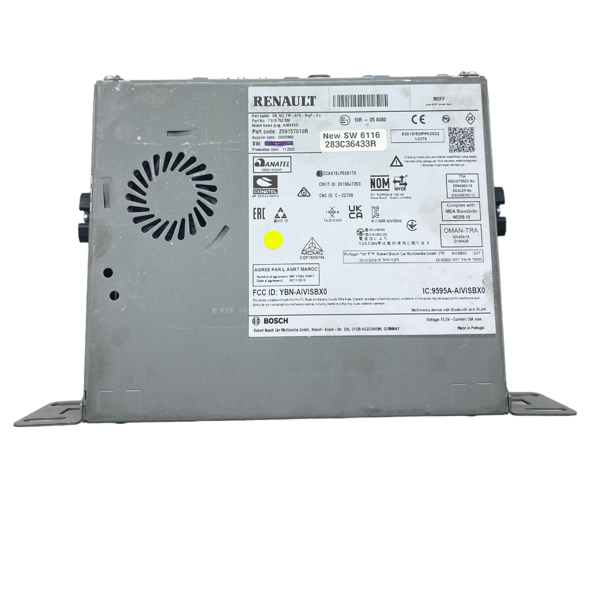 Pièce d'origine Autoradio multimédia pour Renault Clio V Captur II 283C36433R