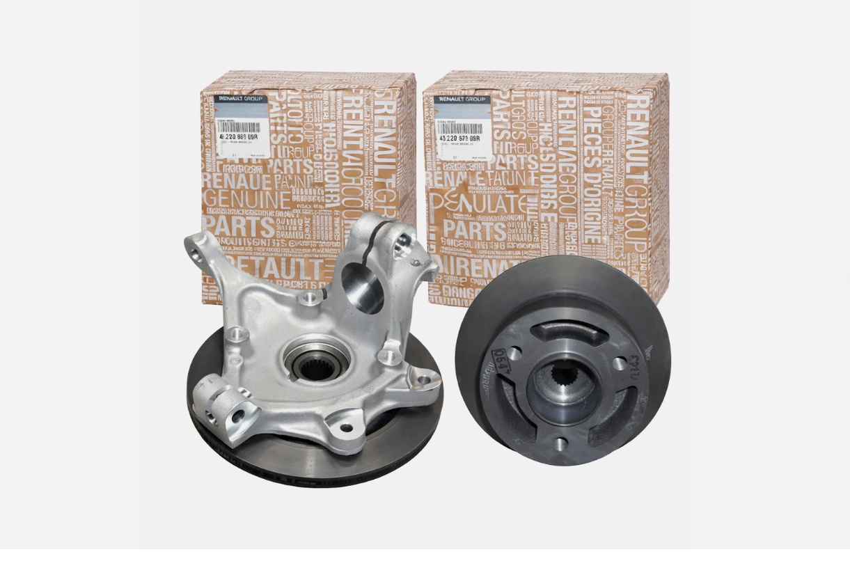 Disques de frein + fusées d’essieu arrière d’origine Renault Twizy (MAM_) – Kit complet OEM , 432033885R, 432067161R.