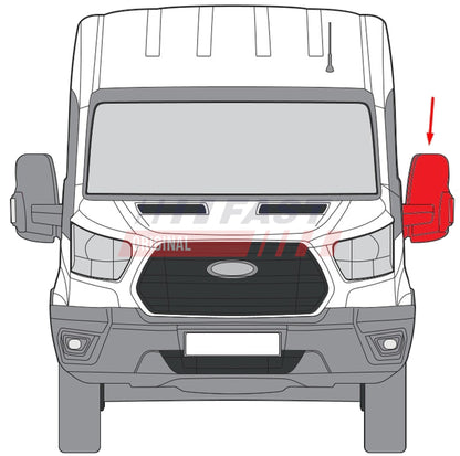 Rétroviseur extérieur côté gauche pour Ford Transit — FT10293 — vue 2