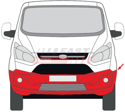 Pare-chocs avant pour Ford Transit Custom — FT10580G — vue 2