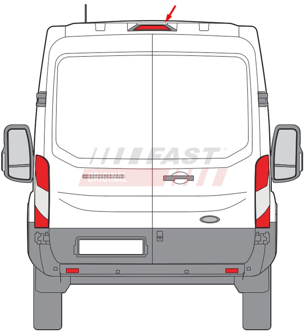Feu stop pour Ford Transit — FT12386 — vue 2