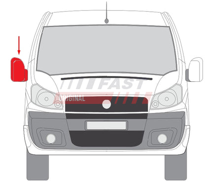Coque de rétroviseur côté droit pour Fiat Scudo — FT12633 — vue 2