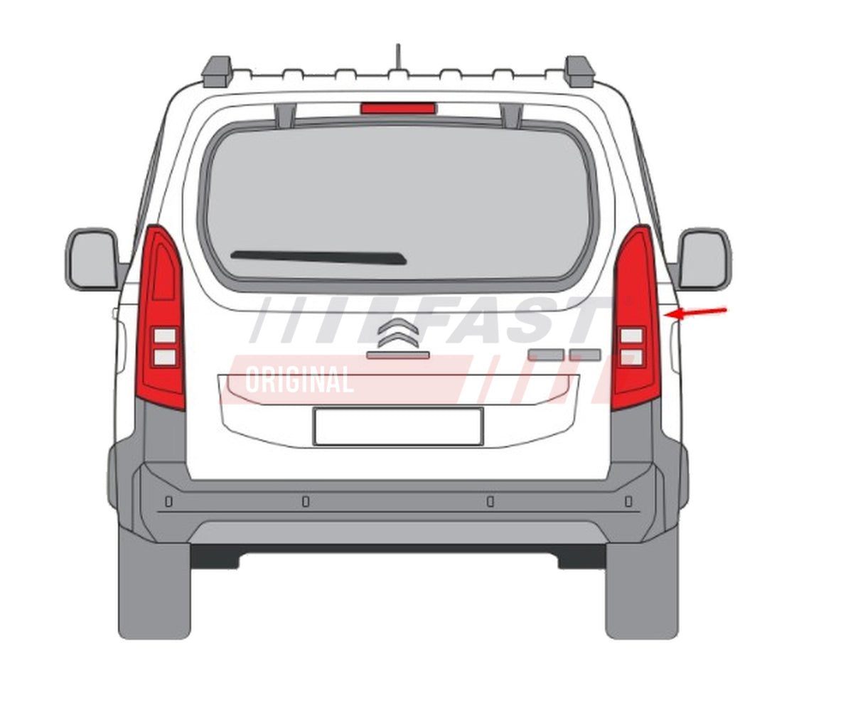 Feu arrière côté droit pour Citroën Berlingo — FT13094 — vue 1