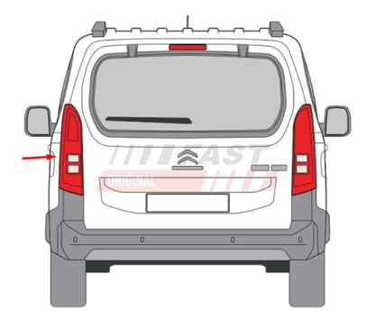 Feu arrière côté gauche pour Citroën Berlingo — FT13095 — vue 1