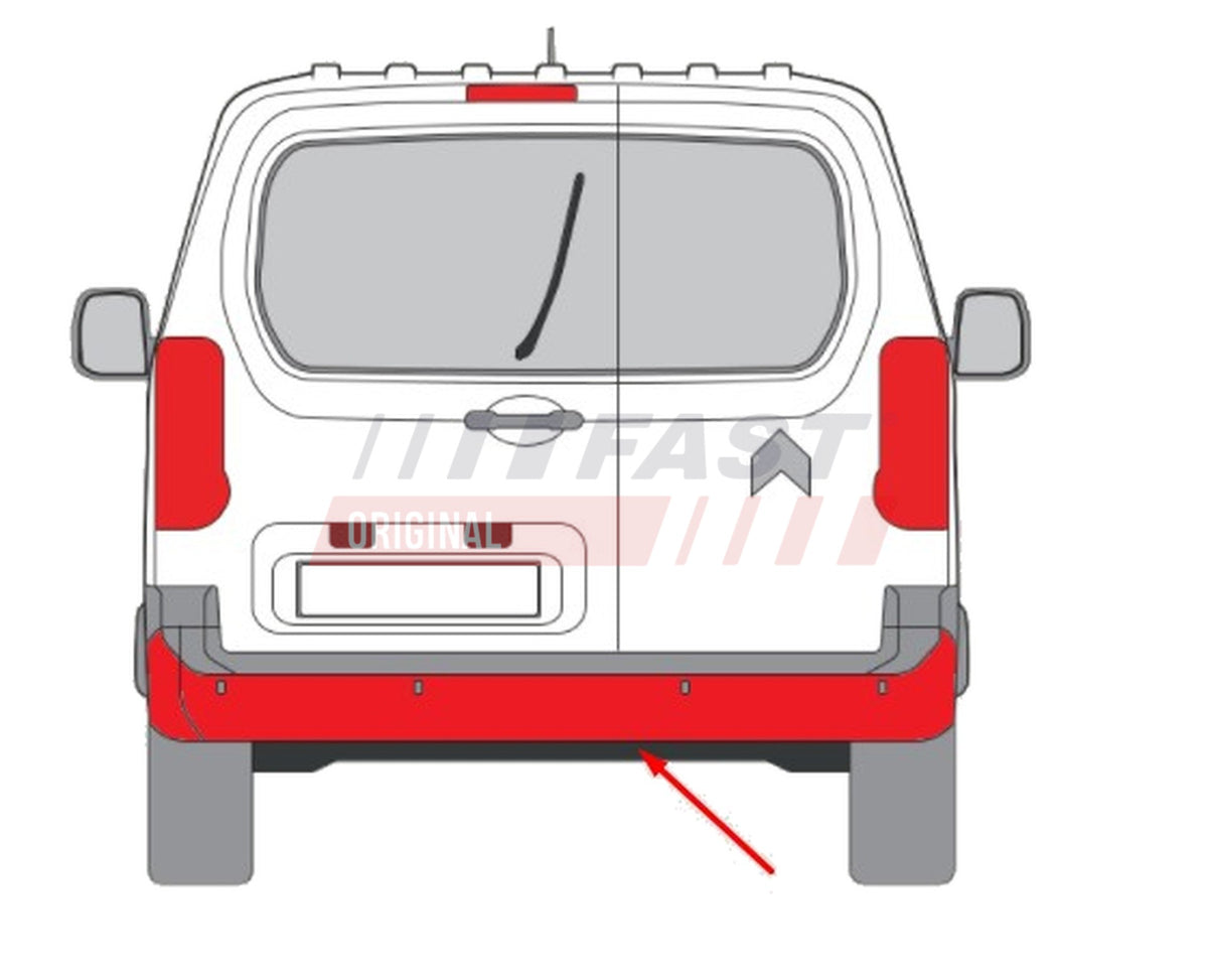 Pare-chocs arrière pour Citroën Berlingo — FT13470 — vue 1