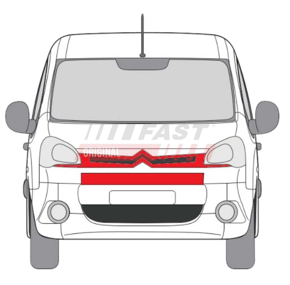Calandre pour Citroën Berlingo — FT13487 — vue 1