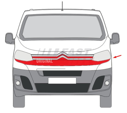 Calandre pour Citroën Jumpy — FT13494 — vue 2