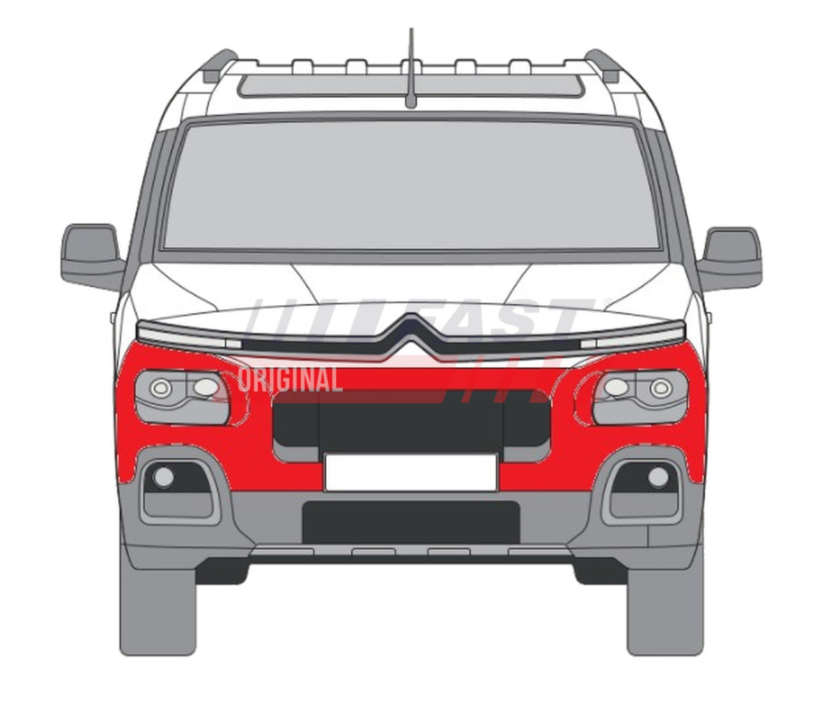 Pare-chocs avant pour Citroën Berlingo — FT13603 — vue 1