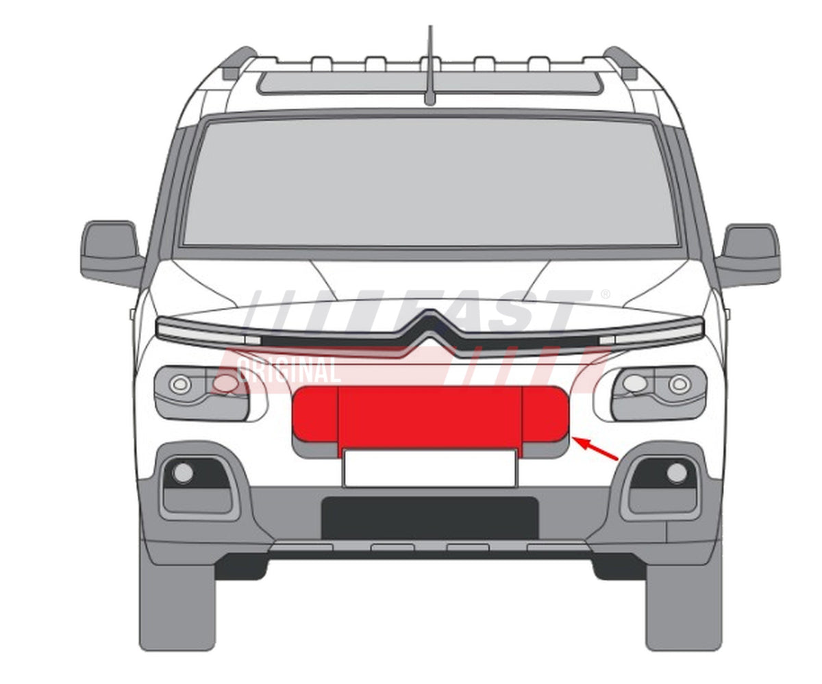 Calandre pour Citroën Berlingo — FT13607 — vue 2