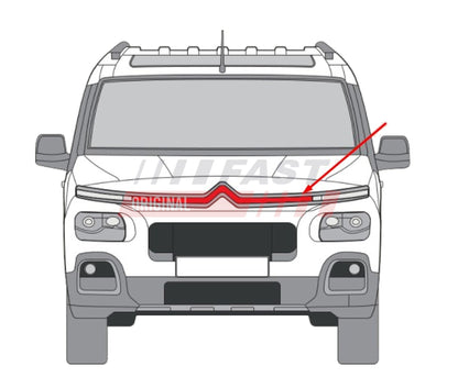 Calandre pour Citroën Berlingo — FT13608 — vue 2