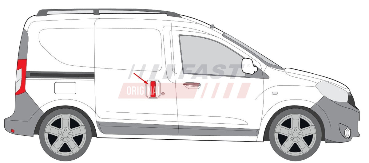 Poignée de porte extérieure côté droit pour Dacia Dokker — FT14110 — vue 2