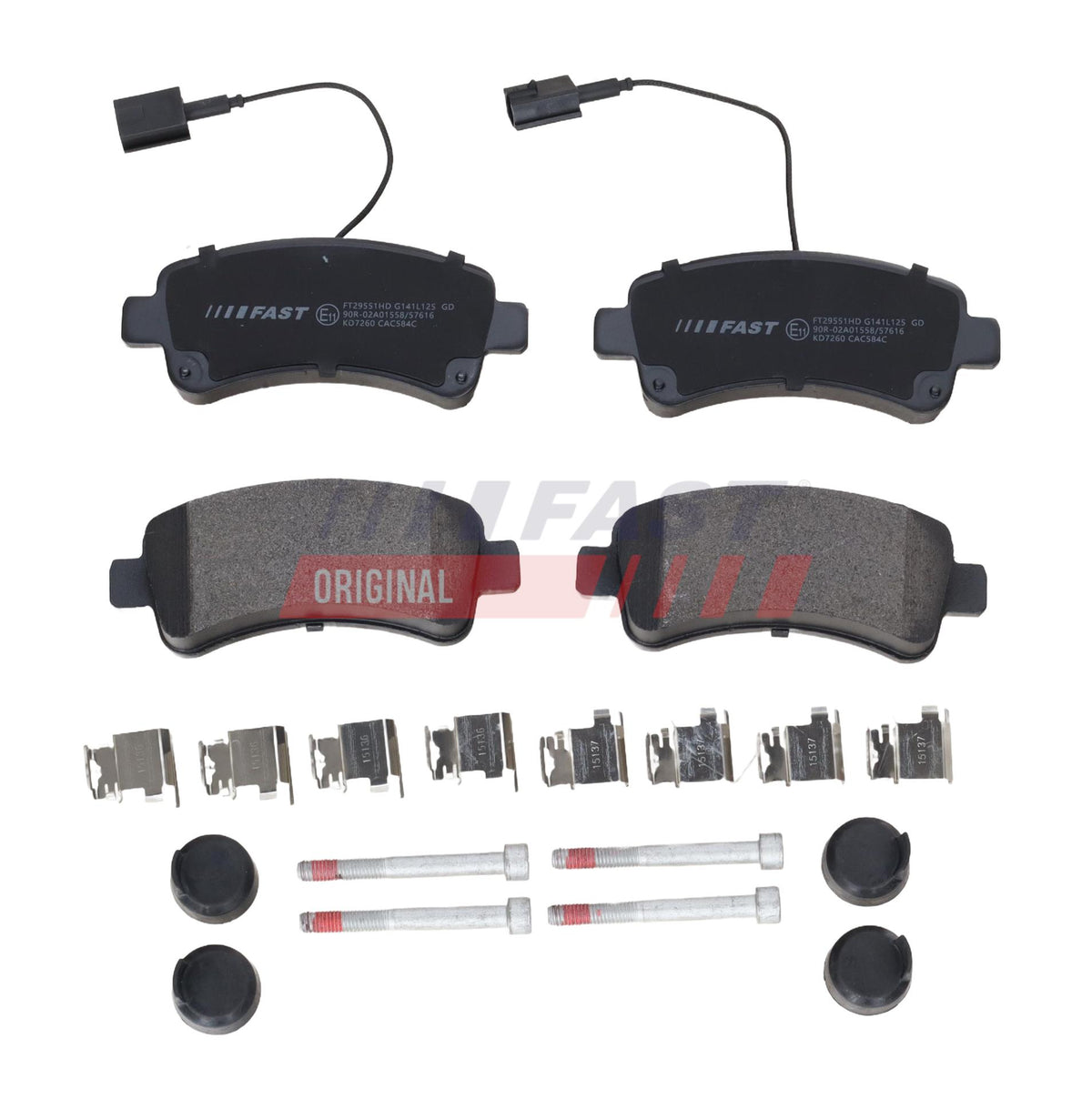 Plaquettes de frein arrière pour Fiat Ducato — FT29551HD — vue 1