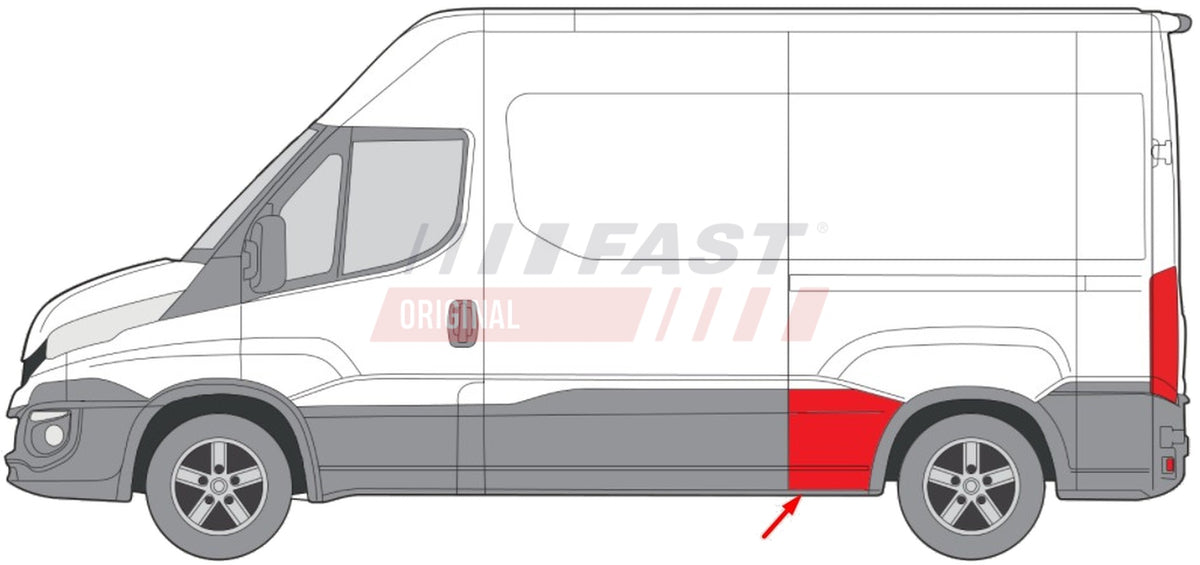Baguette extérieure pour Iveco Daily — FT90453 — vue 2