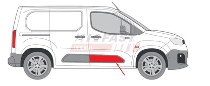 Baguette extérieure avant, côté droit pour Citroën Berlingo — FT90462 — vue 2