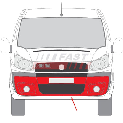 Pare-chocs avant pour Fiat Scudo — FT91010G — vue 2