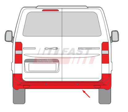Pare-chocs arrière pour Citroën Jumpy — FT91096G — vue 1