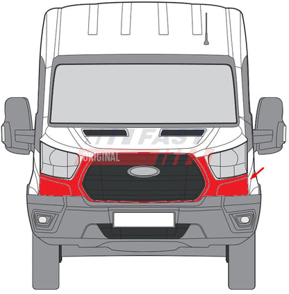 Pare-chocs avant pour Ford Transit — FT91140 — vue 2