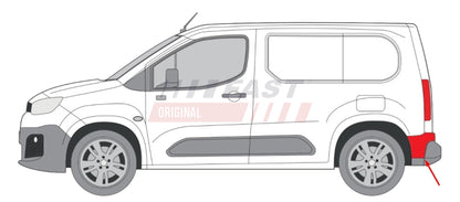 Coin de pare-chocs arrière, côté gauche pour Citroën Berlingo — FT91325 — vue 2