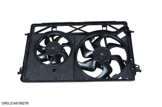 Pièce d’origine ventilateur de radiateur 14-, biturbo, arrière, complet pour Renault Trafic, 214819927R.