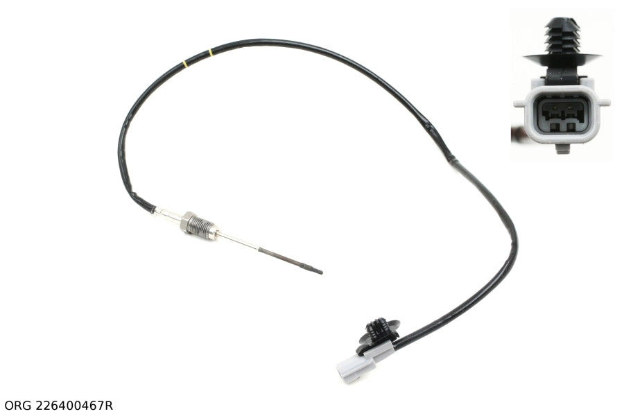 Pièce d’origine capteur de température des gaz d’échappement 1.6dCi, 75cm pour Renault Mégane, 226400467R.