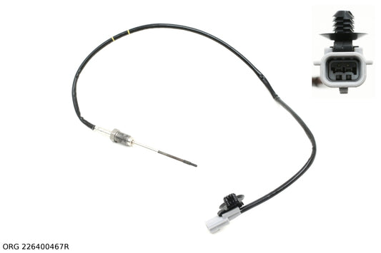 Pièce d’origine capteur de température des gaz d’échappement 1.6dCi, 75cm pour Renault Mégane, 226400467R.