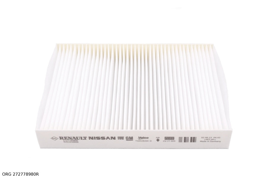 Pièce d’origine filtre d’habitacle 09-, 14-, standard pour Renault Scénic / Renault Trafic, 272778980R