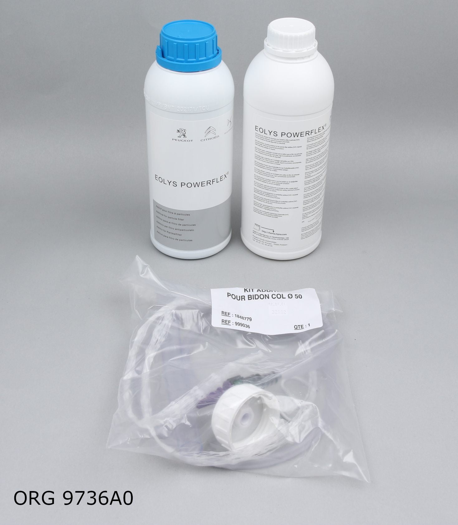 *Pièce d’origine additif FAP Powerflex pour véhicule compatible 1L - avec bouchon bleu, 9736A0, 9736.A0.