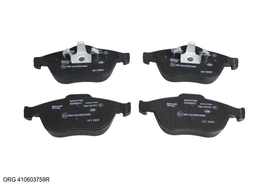 Plaquettes de frein avant d'origine Renault Laguna II 16 pouces 410603759R - vue principale