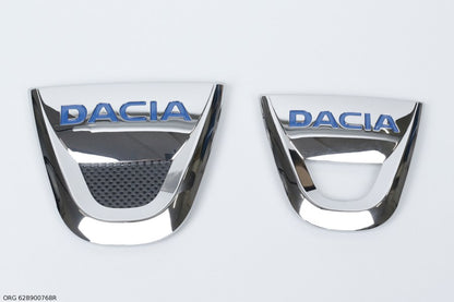 Ensemble de logos de calandre grand et petit d’origine Dacia Dacia Duster I, Logan I et Sandero I 628900768R - vue 1