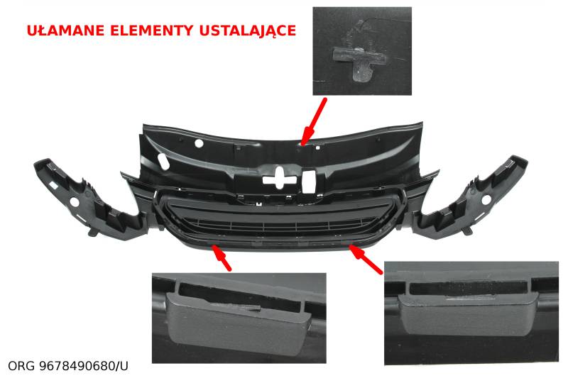 Support de pare-chocs d’origine PSA Peugeot 2008 à partir de 2013 9678490680/U - vue 1