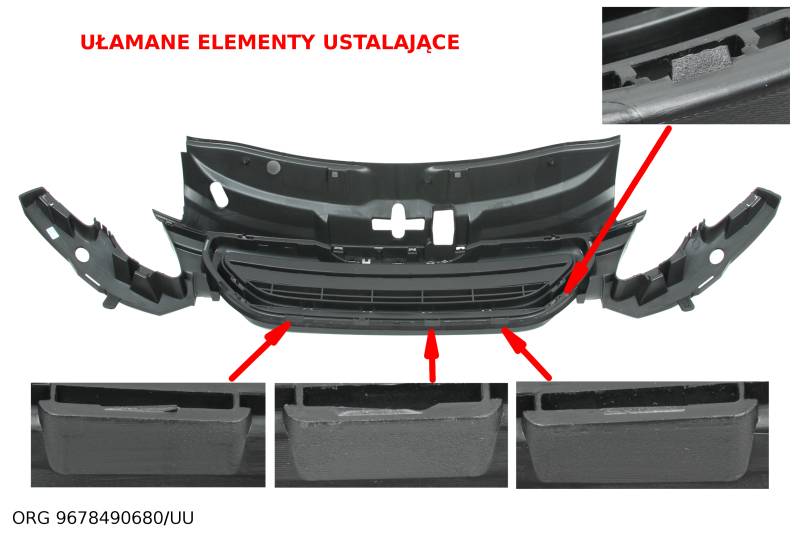 Support de pare-chocs d’origine PSA Peugeot 2008 à partir de 2013 9678490680/UU - vue 1