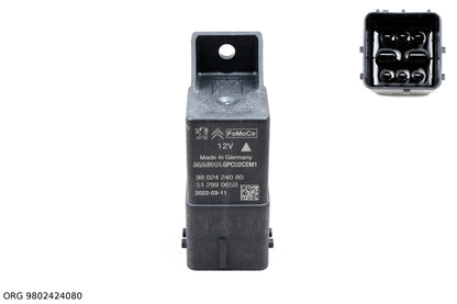 Relais de préchauffage d’origine PSA véhicules Citroën/Peugeot/Fiat 1.6HDI 9802424080 - vue 1