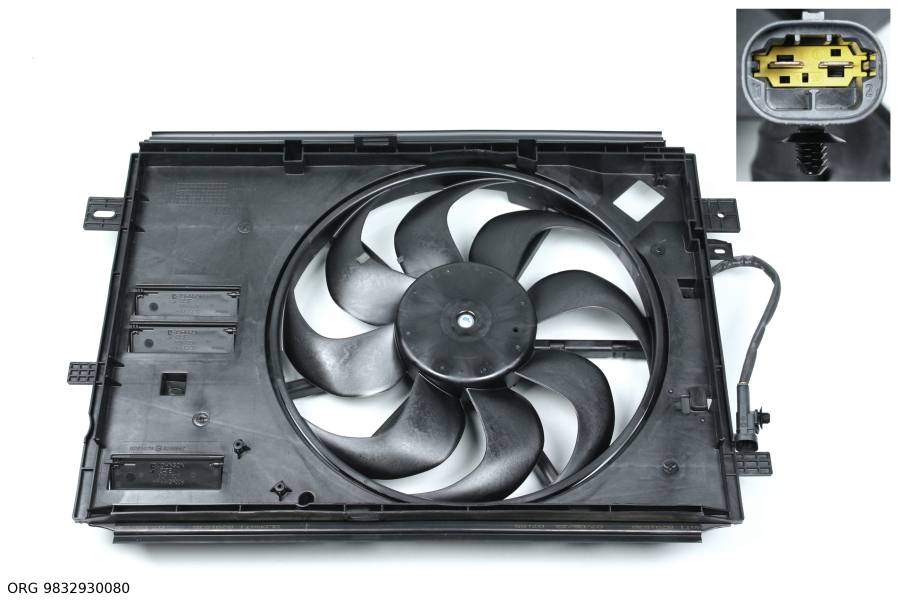 Ventilateur de radiateur d’origine PSA WENTYLATOR CHŁ.C BER 18- Z TUNELEM 140W – OEM 9832930080 – vue 1