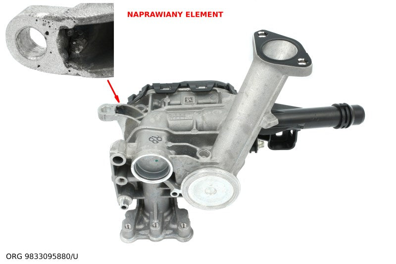 Vanne EGR d’origine PSA Citroën/Peugeot 1.6BLUEHDI avec échangeur – OEM 9833095880/U – vue 3