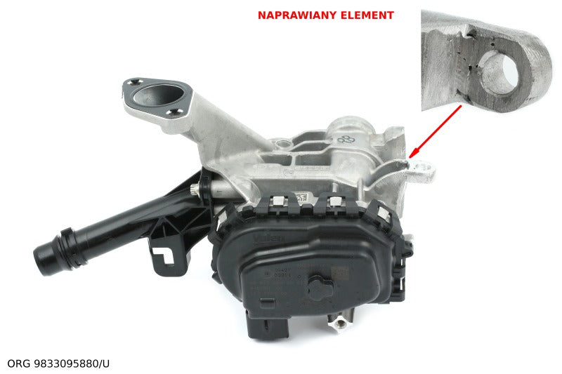 Vanne EGR d’origine PSA Citroën/Peugeot 1.6BLUEHDI avec échangeur – OEM 9833095880/U – vue 1
