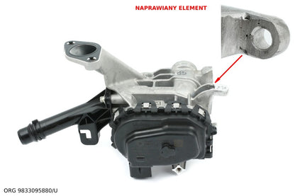 Vanne EGR d’origine PSA Citroën/Peugeot 1.6BLUEHDI avec échangeur – OEM 9833095880/U – vue 1