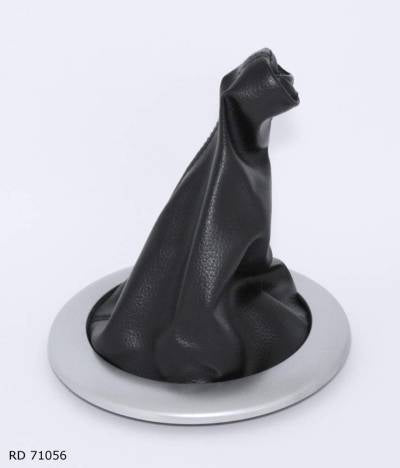 Soufflet de levier de vitesses — Renault Mégane à partir de 2002, noir et argent — RD 71056 — vue 1