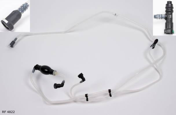 Conduite de carburant avec poire d’amorçage — Renault 1.9 D, moteur F8Q 360 — RF 4822 — vue 1