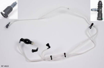 Conduite de carburant avec poire d’amorçage — Renault 1.9 D, moteur F8Q 360 — RF 4822 — vue 1