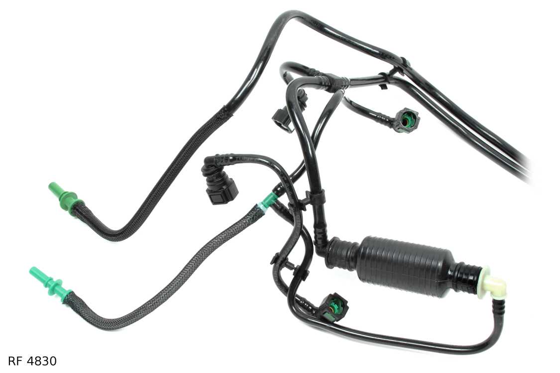 Conduite de carburant avec poire d’amorçage — Citroën et Peugeot 1.4 HDi 16V, version noire — RF 4830 — vue 2